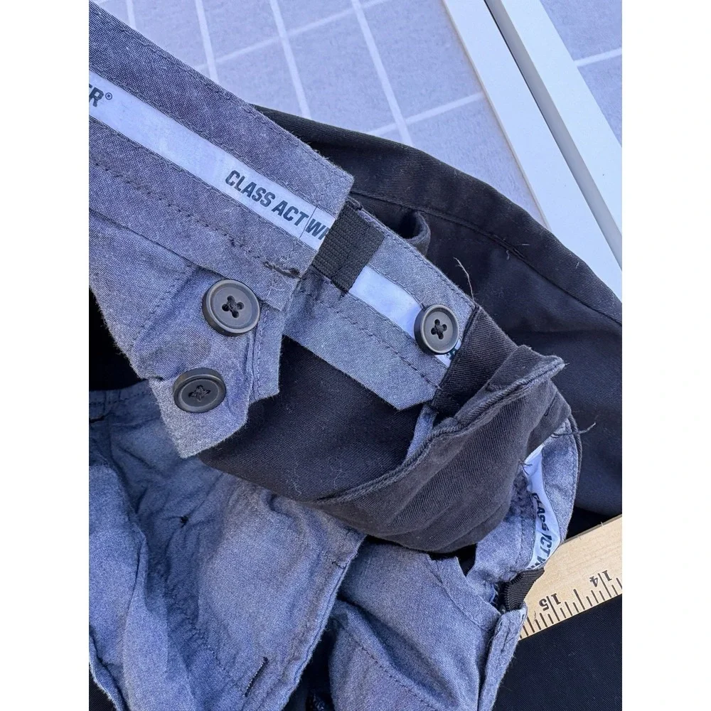 Duluth Class‎ Act Relaxed Fit Wrinkle Fighter Stretch Blk Chino Pants Mens 38x30